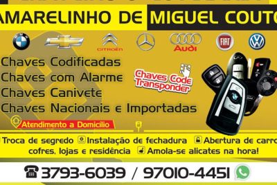 chaveiro amarelinho de miguel couto